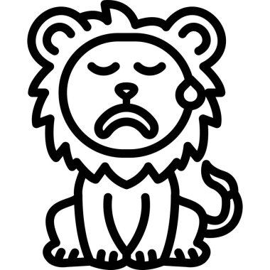 üzgün aslan simgesi, özet biçimi
