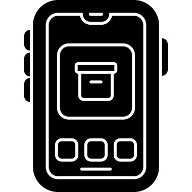 Akıllı telefon. Web simgesi basit illüstrasyon