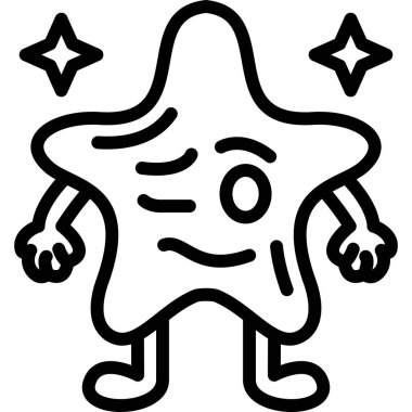 Çizgi film deniz yıldızının vektör çizimi