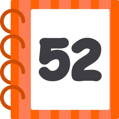 Takvim 5 simgesi, vektör illüstrasyonu