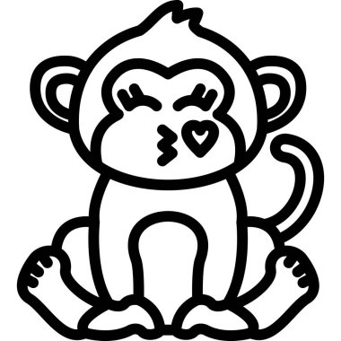 Maymun simgesi, anahat stili