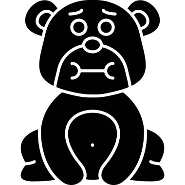 Tatlı bir ayı çizgi filminin vektör çizimi