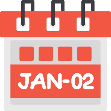 Takvim simgesi tasarımı, vektör illüstrasyonu