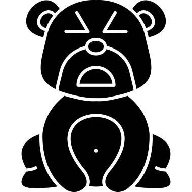 Ayı karikatür simgesinin vektör illüstrasyonu