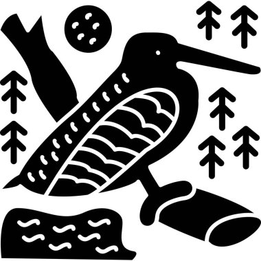 Orman ikonunun ahşap çizimi