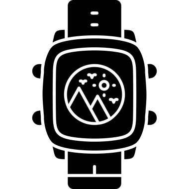 Akıllı saat ikonu. Beyaz arkaplanda izole edilmiş web tasarımı için Akıllı Saat vektör simgesi