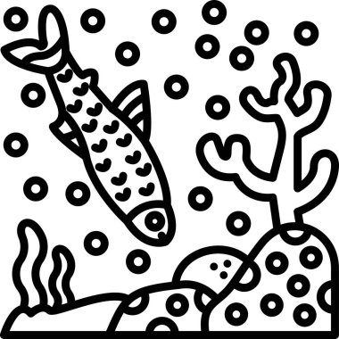 Balıkların vektör illüstrasyonu