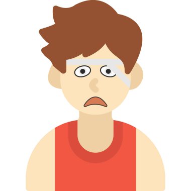 Yüz ifadesi vektör çizimi tasarımı olan genç adam