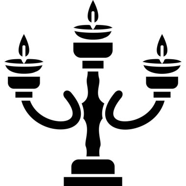 Mum şamdanı simgesi ana hatlarıyla