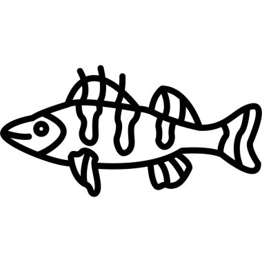 Balık. Web simgesi basit illüstrasyon