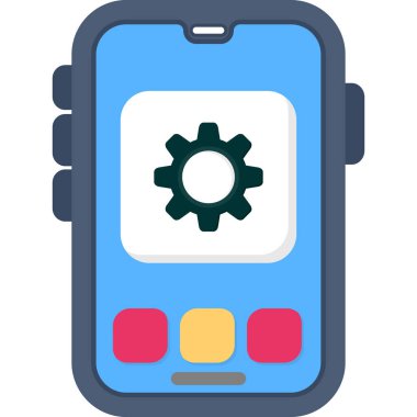 Akıllı telefon. Web simgesi basit illüstrasyon