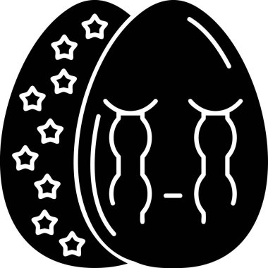 Hüzünlü ağlayan ay simgesi