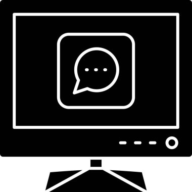 Sohbet simgesi, vektör çizimi