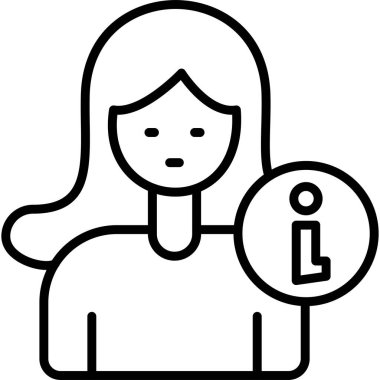 kadın simge vektör illüstrasyonu