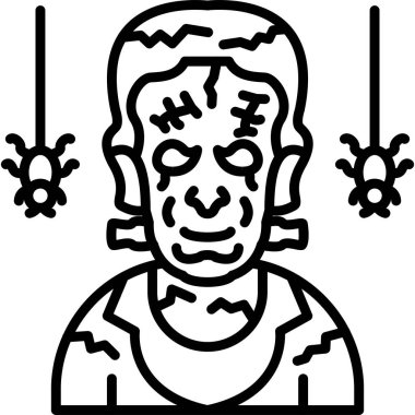 Cadılar Bayramı partisinin vektör karikatür simgesi