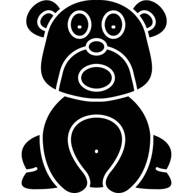 ayı ağ simgesi, vektör illüstrasyonu