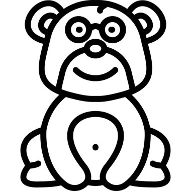 Ayı. Web simgesi basit tasarım