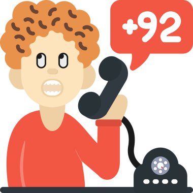 Telefon simgesi olan çağrı merkezi adamı