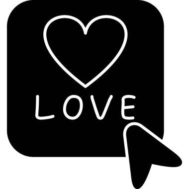 Aşk ileti vektör simgesi