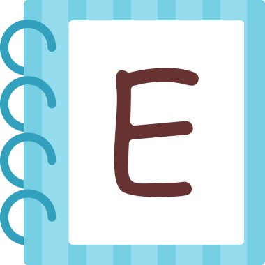 Çizgi film biçimi izole edilmiş vektör illüstrasyonunda f harfi simgesi