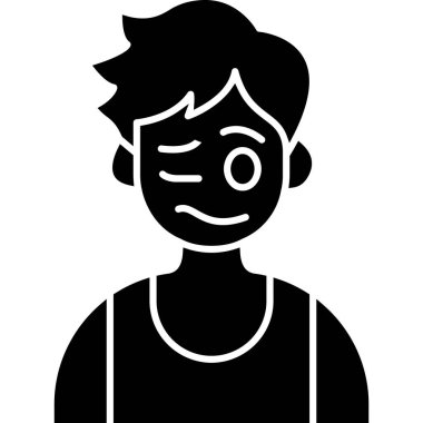 erkek avatar karakter simgesi ana hatları biçiminde