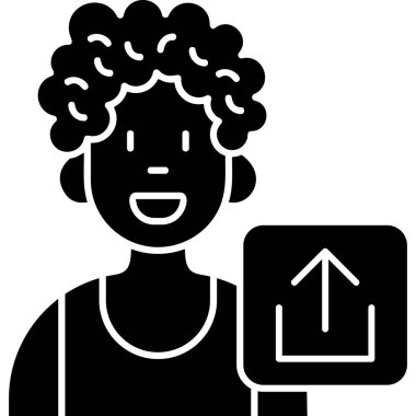 Kadın. Web simgesi basit tasarım