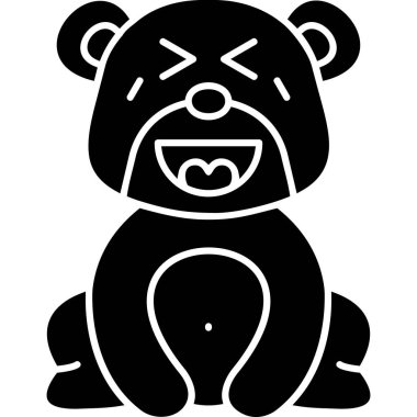 Maskeli ayı, vektör illüstrasyonu