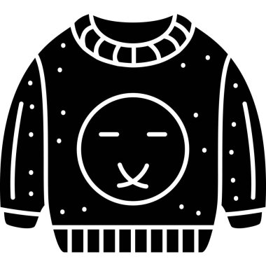 Sıcak kış kıyafetleri ikonu. Ilık süveter ikon vektör ikonu tasarımının özet biçimi