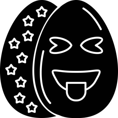Maske vektör illüstrasyon tasarımlı emoji