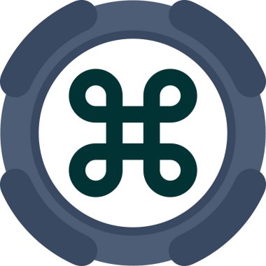 Para sikkesi simgesi doldurulmuş ana hatlar biçiminde