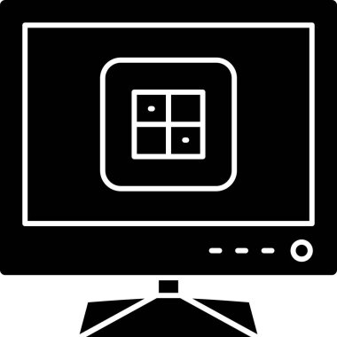 Moda tarzı izole edilmiş arkaplan televizyon simgesi