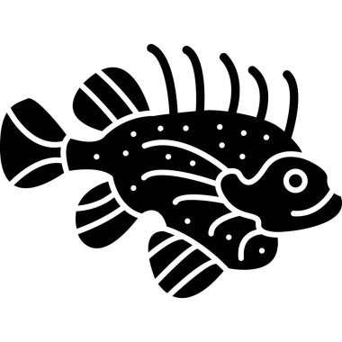 Balık. Web simgesi basit illüstrasyon