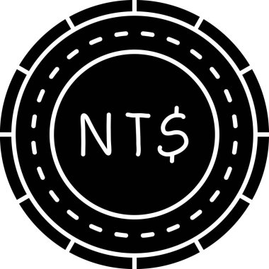 Madeni para dolar simgesi, basit tarzı