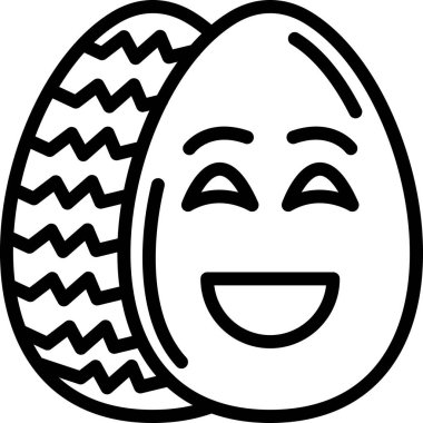 Taslak biçiminde mutlu paskalya yumurtası simgesi