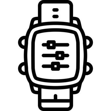 Akıllı saat ikonu. Beyaz arkaplanda izole edilmiş web tasarımı için Akıllı Saat vektör simgesi