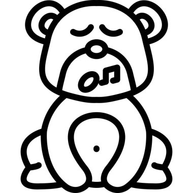 Oyuncak ayılı şirin çizgi film bebeği