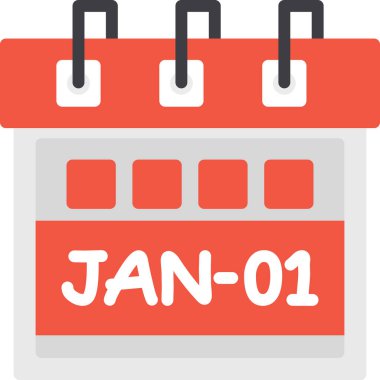 Takvim simgesi tasarımı, vektör illüstrasyonu