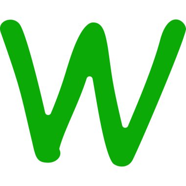 w w düz vektör simgesi