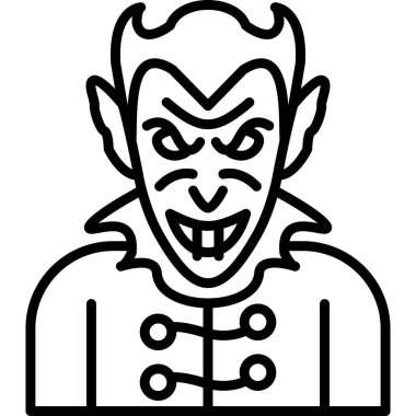 İblis. Web simgesi basit illüstrasyon