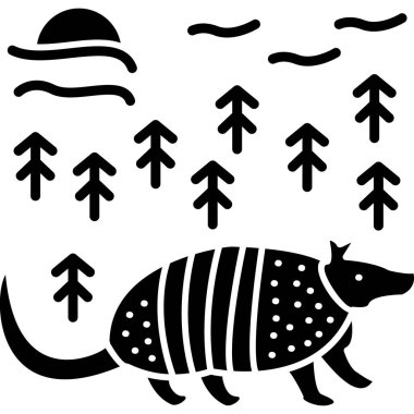 Anahat tarzında vahşi hayvan simgesi