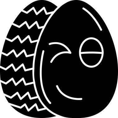 Yumurtalı yüz, illüstrasyon, beyaz arkaplanda vektör.