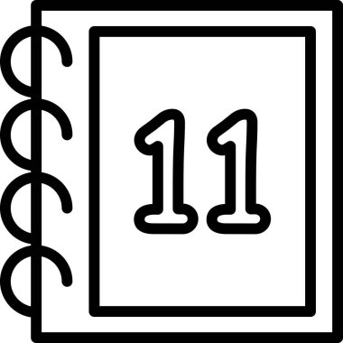 Takvim simgesi, vektör çizimi