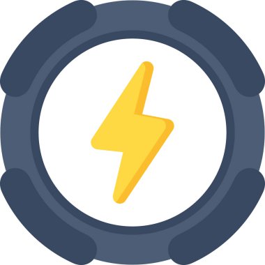 Enerji elektrik enerji simgesi ana hatlar biçiminde