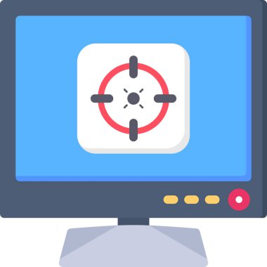 Bilgisayar biçimindeki düz simgeyi izleName