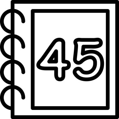 Takvim 45 tarih simgesi, özet biçimi