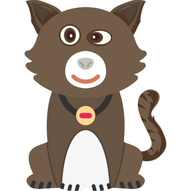 Kahverengi yakalı şirin bir kedi.