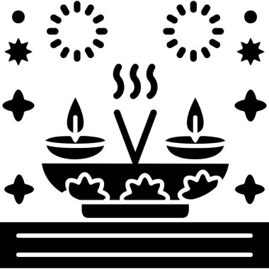 diwali festivali ikon vektör illüstrasyonu