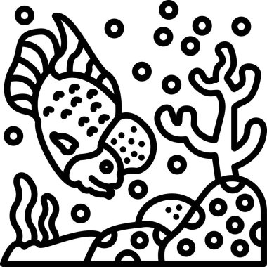 Balık. Web simgesi basit illüstrasyon