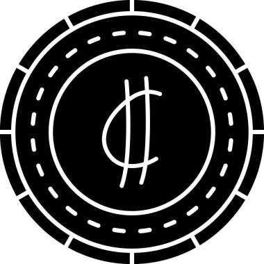 Dolar simgesi. Web için para vektör simgesinin basit illüstrasyonu