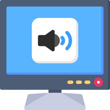 Video çağrı simgesi. Web için vektör simgelerinin basit illüstrasyonu